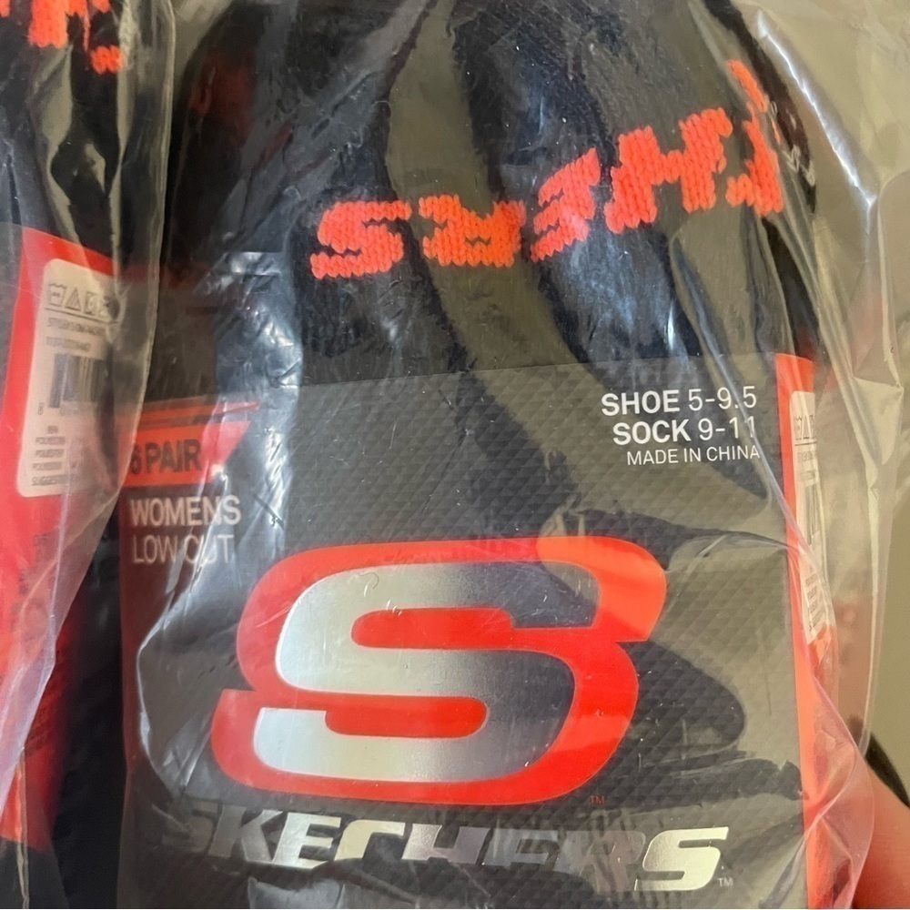 NWT Skechers Low Cut Cushioned Socks 6 Pack 12 Pairs Black - Picture 3 of 4
